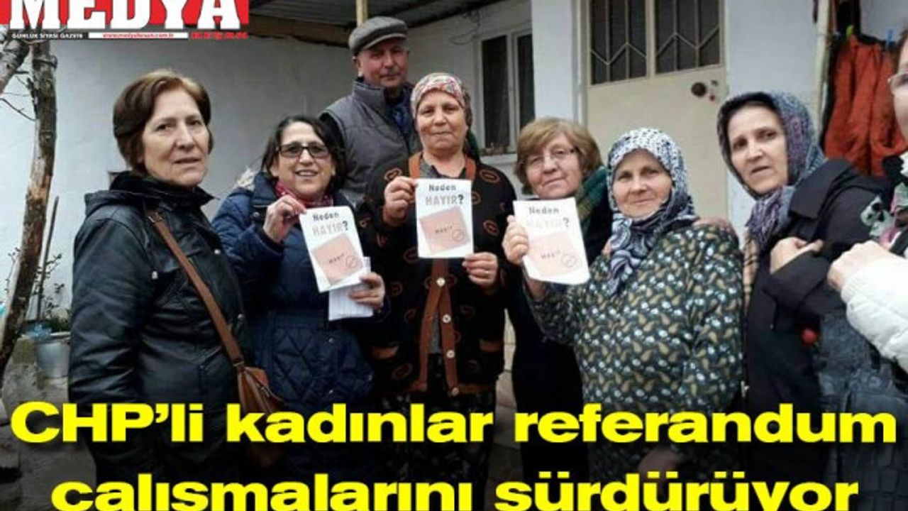 CHP’li kadınlar referandum çalışmalarını sürdürüyor