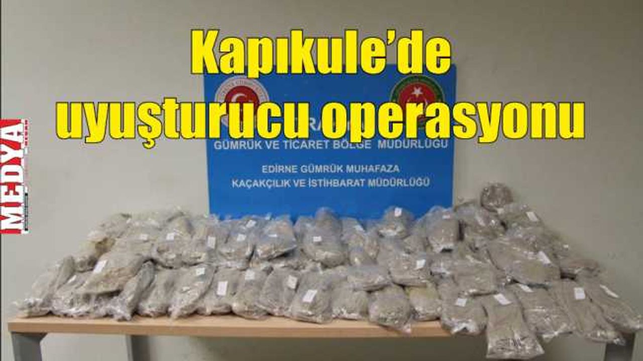 Kapıkule'de uyuşturucu operasyonu