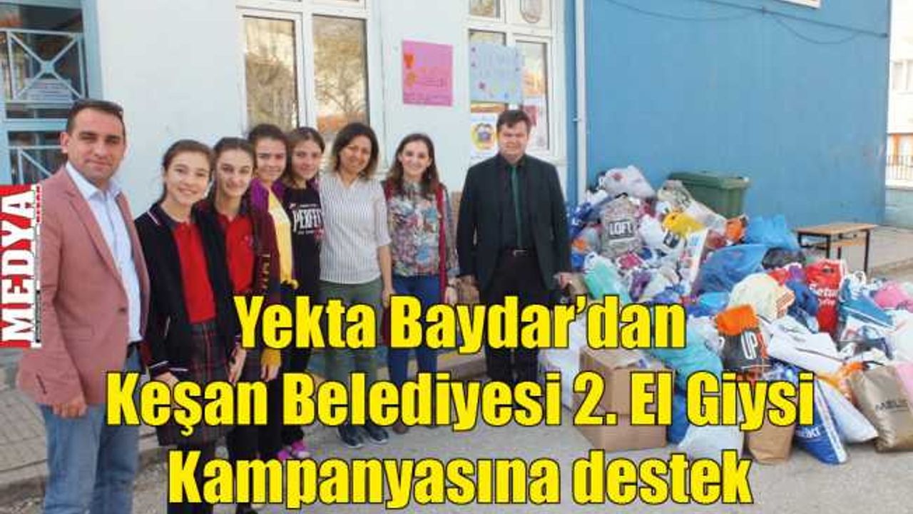 Yekta Baydar’dan Keşan Belediyesi 2. El Giysi Kampanyasına destek
