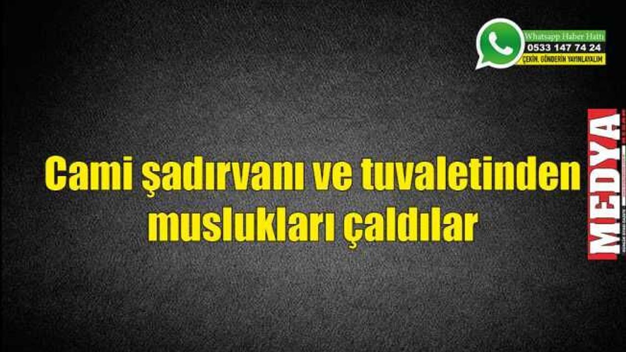 Cami şadırvanı ve tuvaletinden muslukları çaldılar