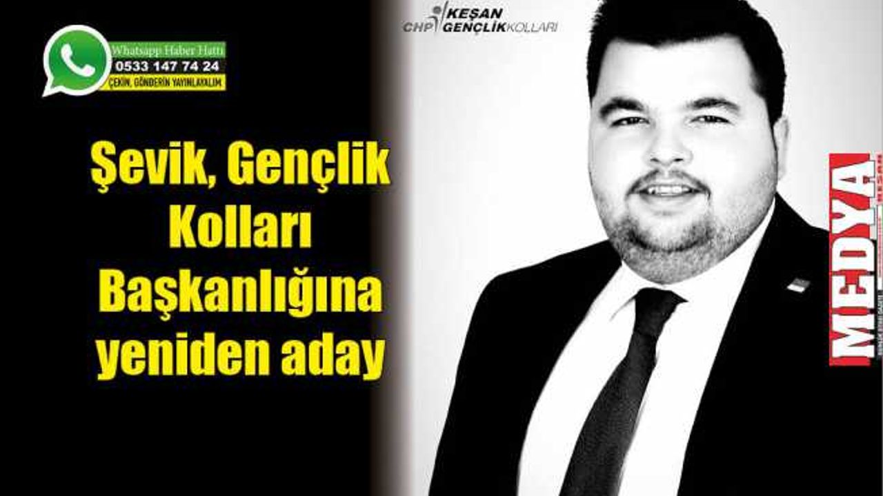 Şevik, Gençlik Kolları Başkanlığına yeniden aday