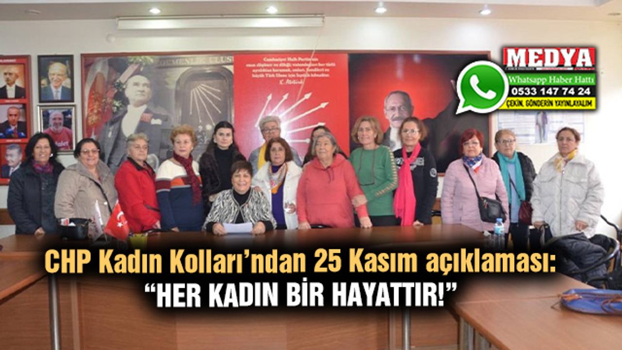 CHP Kadın Kolları’ndan 25 Kasım açıklaması