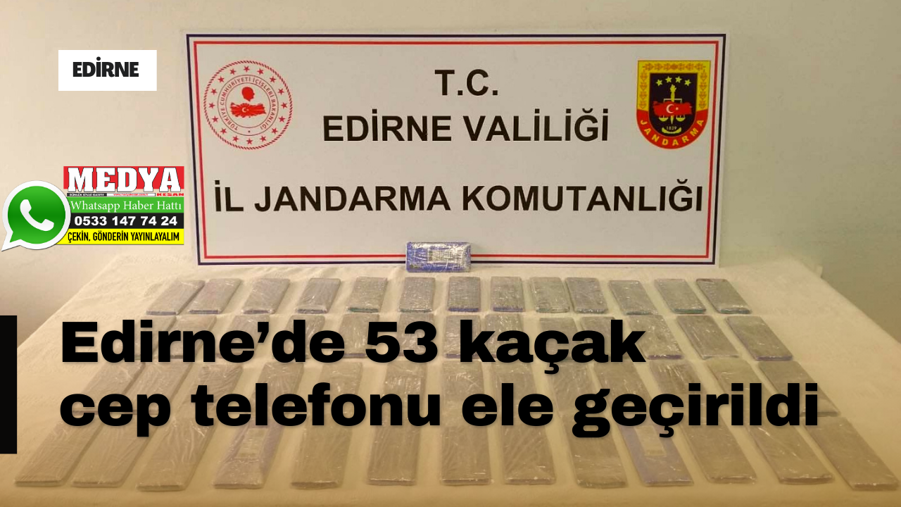 Edirne’de 53 kaçak cep telefonu ele geçirildi