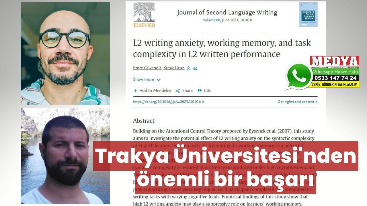 Trakya Üniversitesi'nden önemli bir başarı