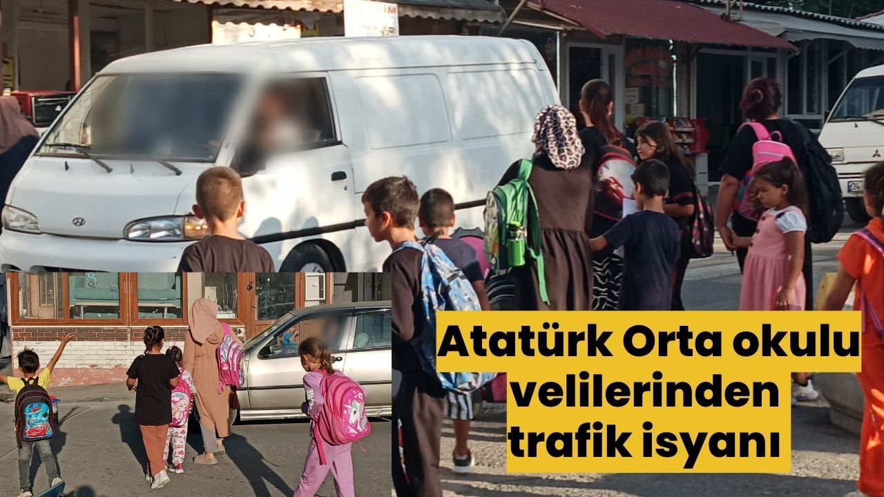 Atatürk Ortaokulu velilerinden trafik isyanı 