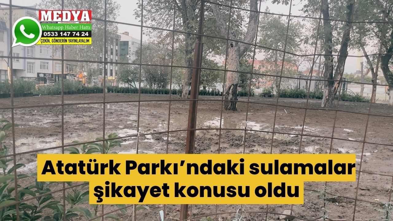 Atatürk Parkı’ndaki sulamalar şikayet konusu oldu