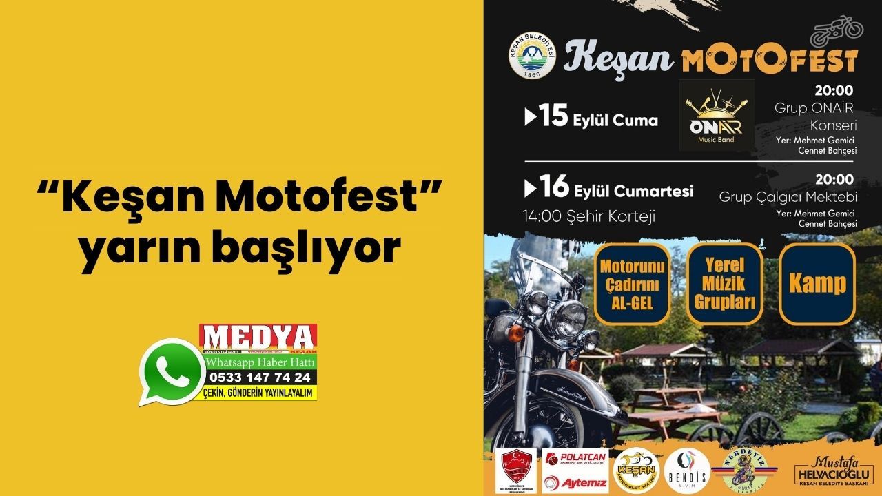 “Keşan Motofest” yarın başlıyor