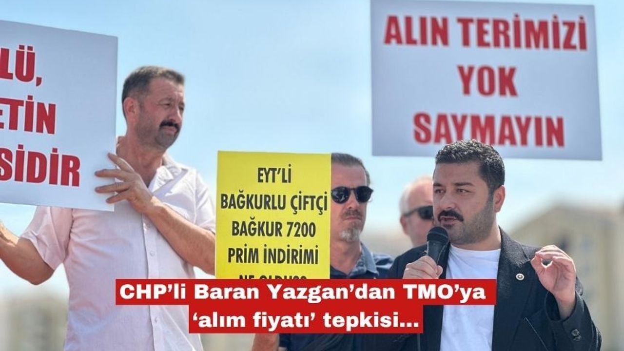 CHP’li Baran Yazgan’dan TMO’ya ‘alım fiyatı’ tepkisi…