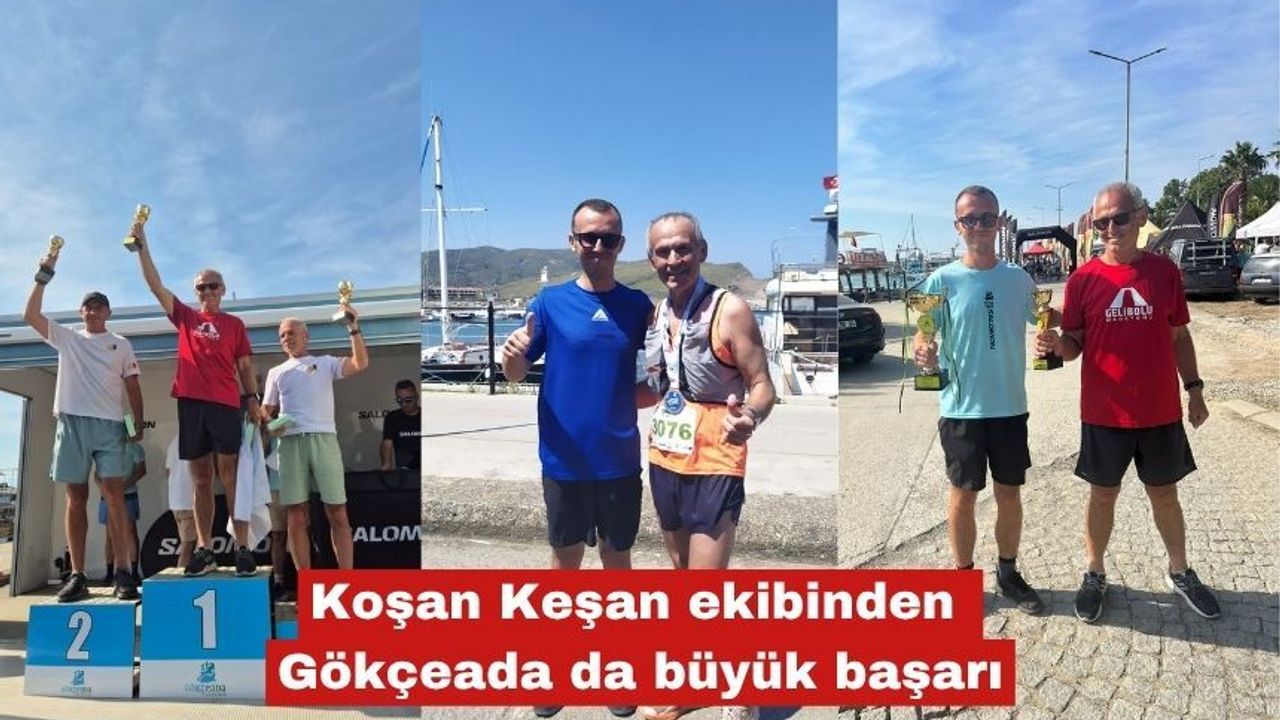 Koşan Keşan ekibinden Gökçeada da büyük başarı