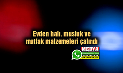 Evden halı, musluk ve mutfak malzemeleri çalındı