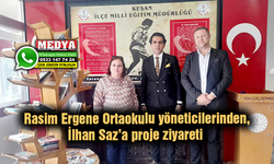 Rasim Ergene Ortaokulu'ndan İlhan Saz’a proje ziyareti