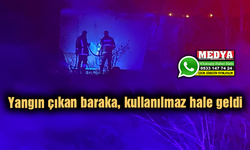 Yangın çıkan baraka, kullanılmaz hale geldi