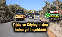 Yıldız ve Söyleyici'den beton yol teşekkürü