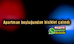 Apartman boşluğundan bisiklet çalındı