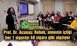 Prof. Dr. Acunaş: Bebek, annenin içtiği her 1 sigarayı 40 sigara gibi algılıyor