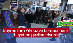 Kaymakam Yılmaz ve beraberindeki heyetten gazilere ziyaret