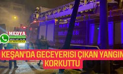 Keşan'da geceyerısı çıkan yangın korkuttu