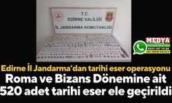 Edirne İl Jandarma’dan tarihi eser operasyonu