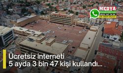 Ücretsiz interneti 5 ayda 3 bin 47 kişi kullandı