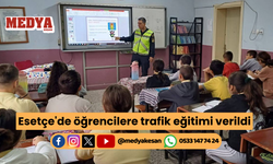 Esetçe'de öğrencilere trafik eğitimi verildi