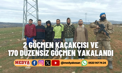 Edirne'de 2 göçmen kaçakçısı ve 170 düzensiz göçmen yakalandı