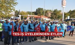 Tes-İş Sendikası üyeleri İpsala’da oturma eylemi yaptı