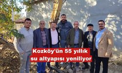 Kozköy'ün 55 yıllık  su altyapısı yeniliyor