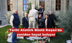 Tarihi Atatürk heykeli Keşan'da yeniden hayat buluyor