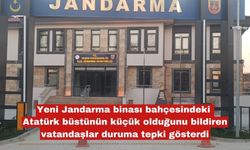 Jandarma bahçesindeki Atatürk büstü tepki topluyor