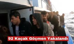 Balıkçı teknesinde 92 kaçak göçmen yakalandı