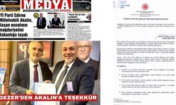 Mutlu Gezer’den Mehmet Akalın’a teşekkür
