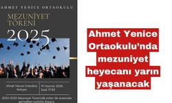 Ahmet Yenice Ortaokulu’nda mezuniyet heyecanı