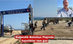 Beğendik Belediye Plajında hazırlıklar tam gaz