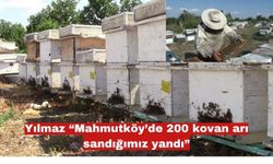 Yılmaz “Mahmutköy’de 200 kovan arı sandığımız yandı”