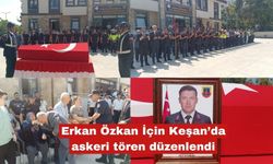 Erkan Özkan İçin Keşan’da askeri tören düzenlendi
