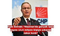 Faik Öztrak: “Haziran’da gerçek işsiz sayısı  rekor kırdı”
