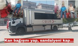 Kan bağışını yap sandalyeni kap