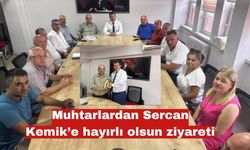 Muhtarlardan Sercan Kemik’e hayırlı olsun ziyareti