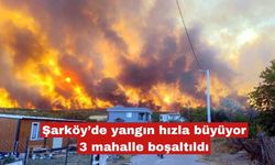 Şarköy’de yangın hızla büyüyor. 3 mahalle boşaltıldı