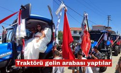 Traktörü gelin arabası yaptılar