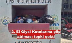 2. El Giysi Kutularına çöp atılması tepki çekti