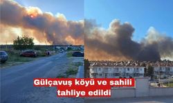 Enez'de orman yangını hala devam ediyor