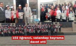 102 öğrenciden Cumhuriyet Bayramına anlamlı davet
