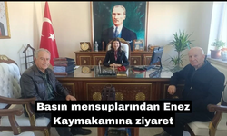 Basın mensuplarından Enez Kaymakamına ziyaret