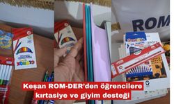Keşan ROM-DER’den öğrencilere kırtasiye ve giyim desteği