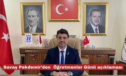 Savaş Pekdemir’den 24 Kasım Öğretmenler Günü açıklaması