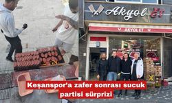 Keşanspor’a zafer sonrası sucuk partisi sürprizi