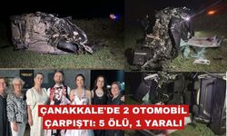 Çanakkale'de 2 otomobil çarpıştı: 5 ölü, 1 yaralı