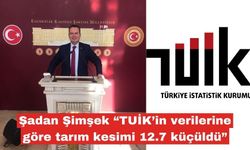 Şimşek “TUİK’in verilerine göre tarım kesimi 12.7 küçüldü”