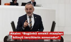 Akalın: “Emekli maaşları bilinçli tercihlerin sonucudur”